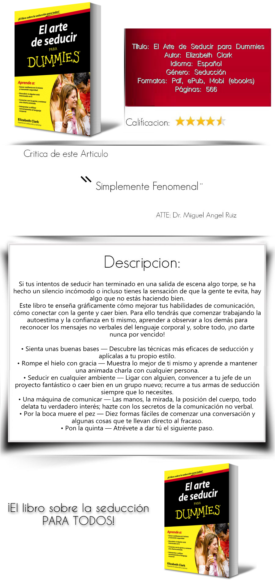 El Arte De Seducir Para Dummies 2 El Arte De Seducir Para Dummies Pallaz