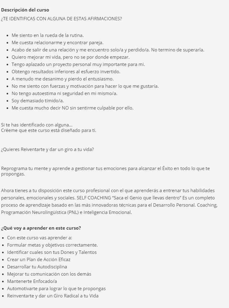 SELF COACHING 01