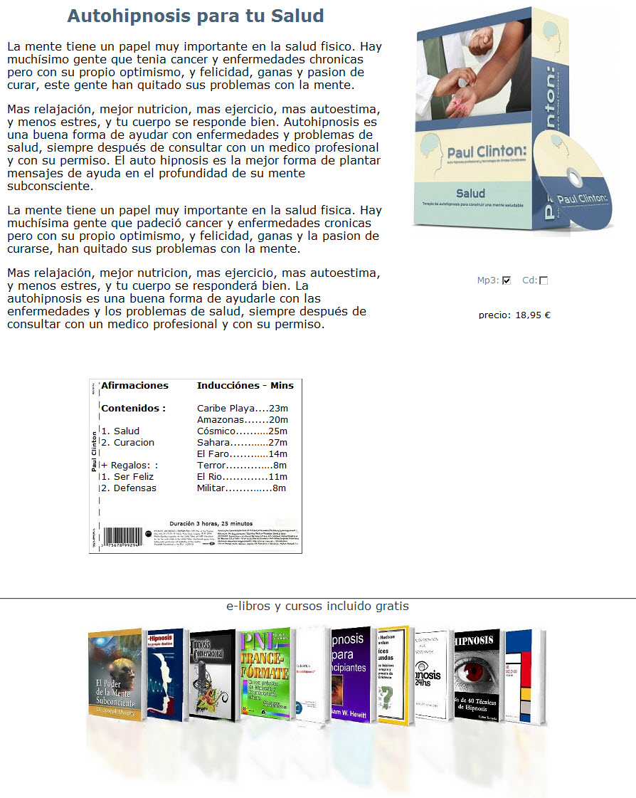 Terapia de Hipnosis: Salud 2 Terapia de Hipnosis. Salud Pallaz