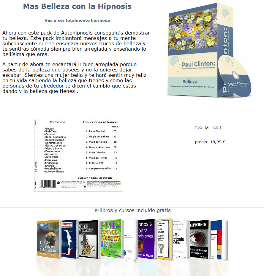 Terapia de Hipnosis: Belleza 2 terapia hipnosis belleza Pallaz