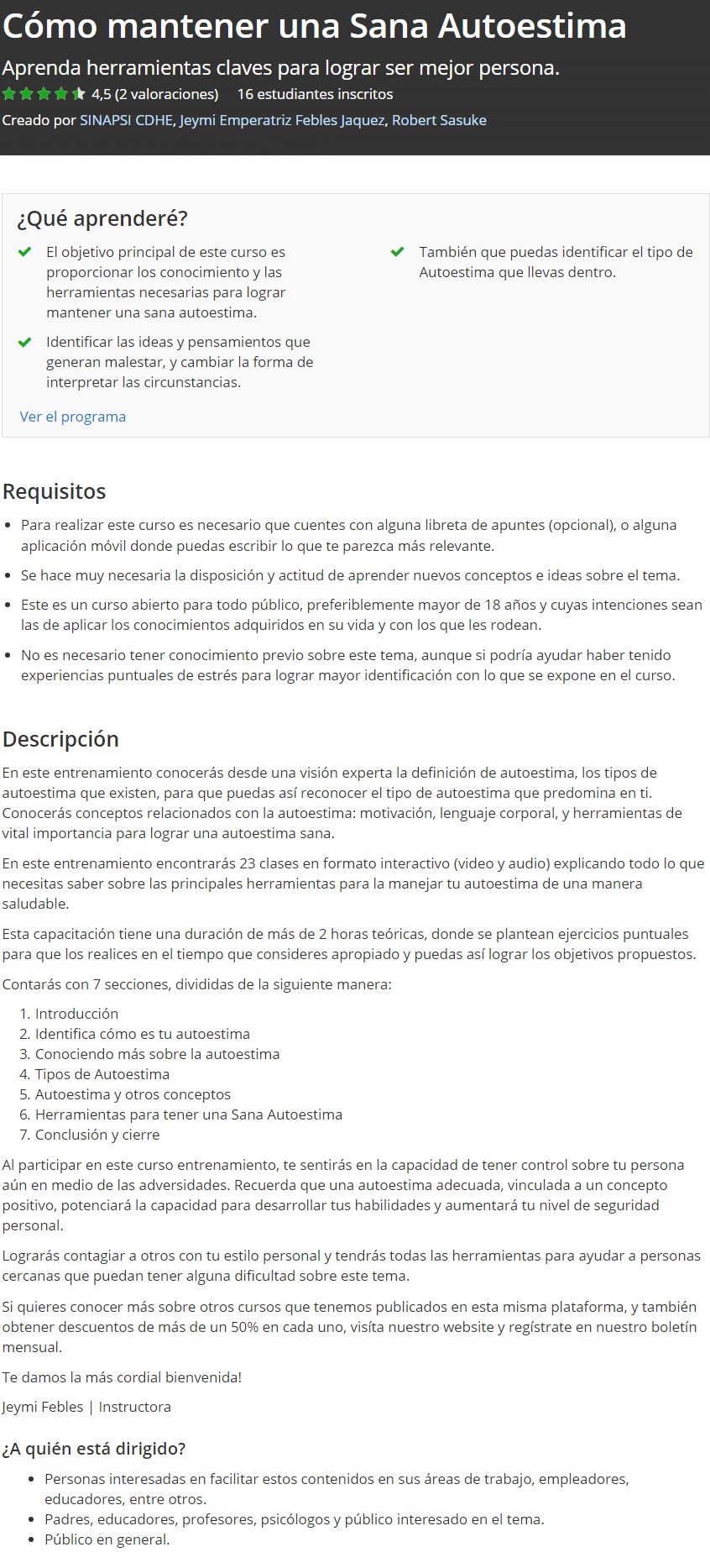 Cómo mantener una Sana Autoestima Pallaz 01