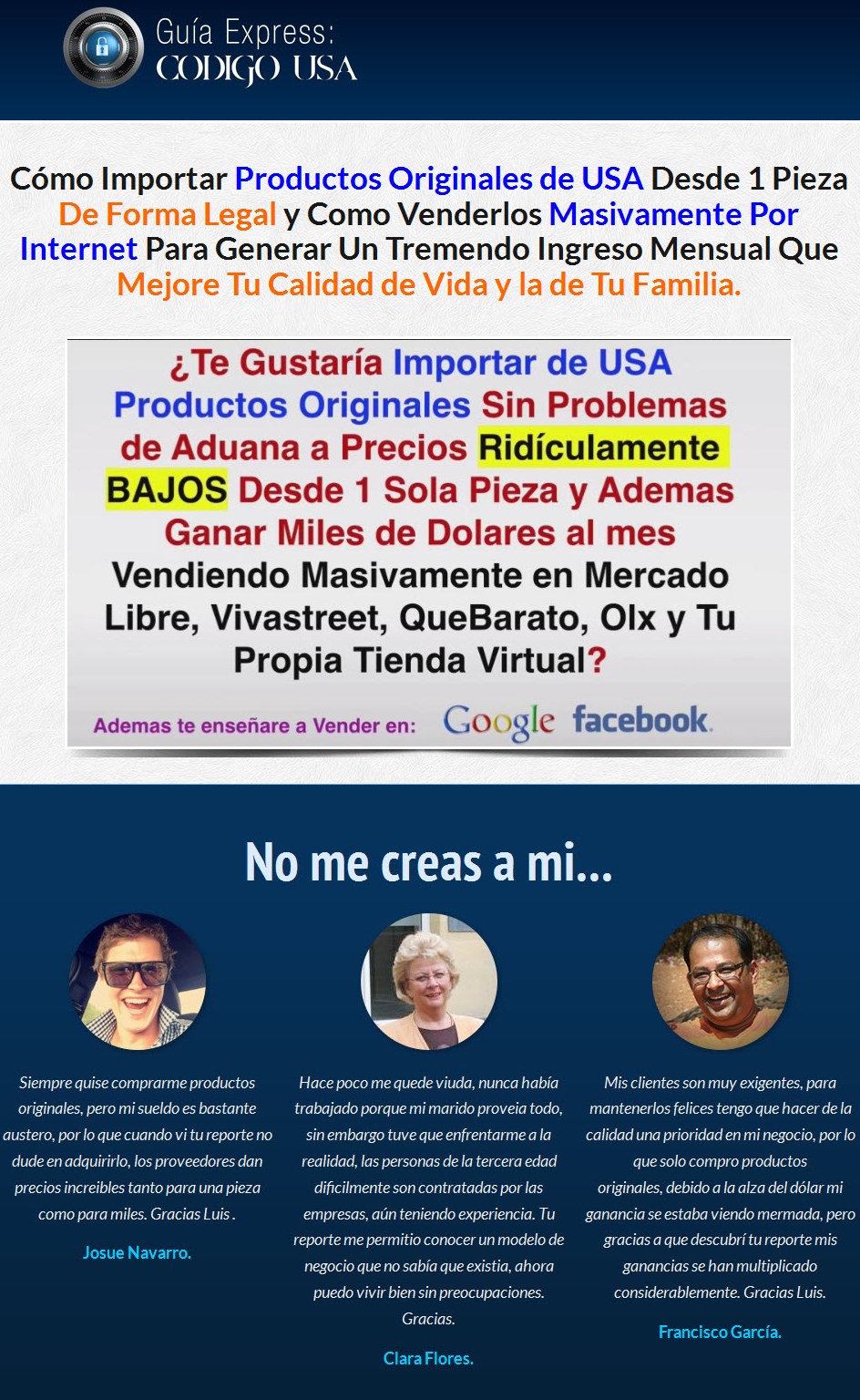 guia express codigo usa Pallaz