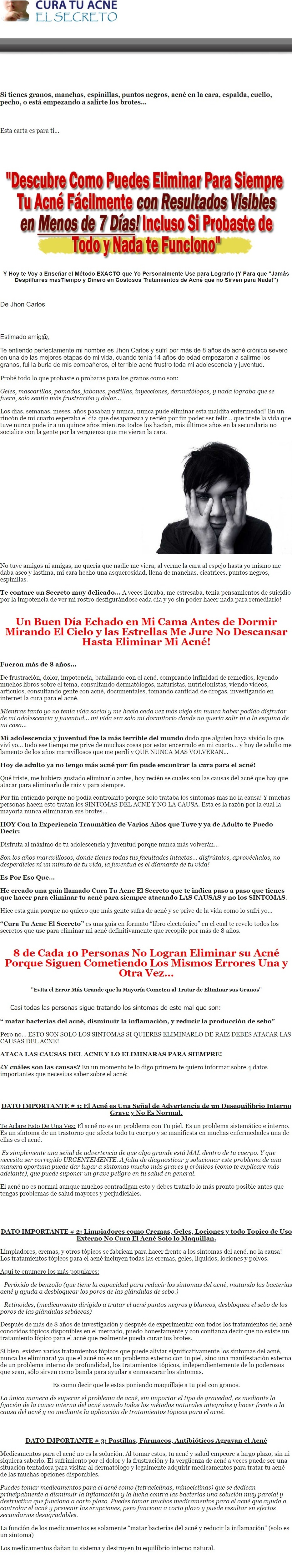 Cura tu Acne El Secreto 01
