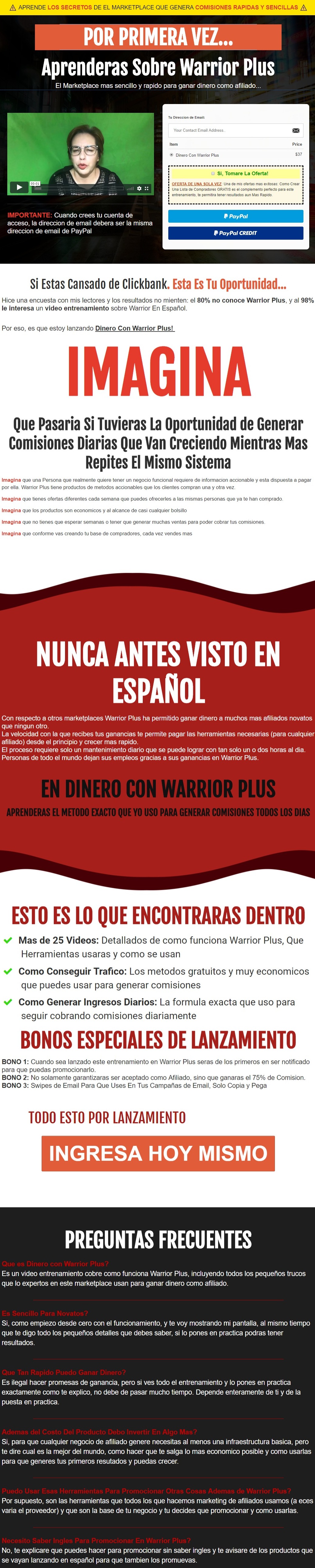 Dinero con Warrior Plus
