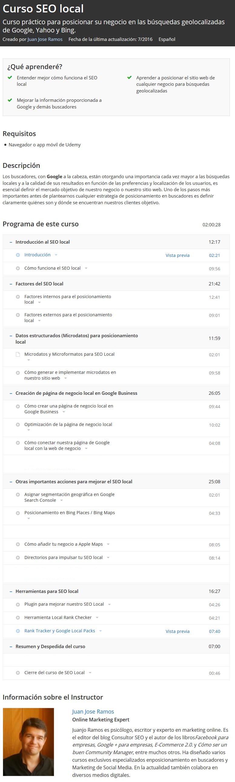 curso seo local