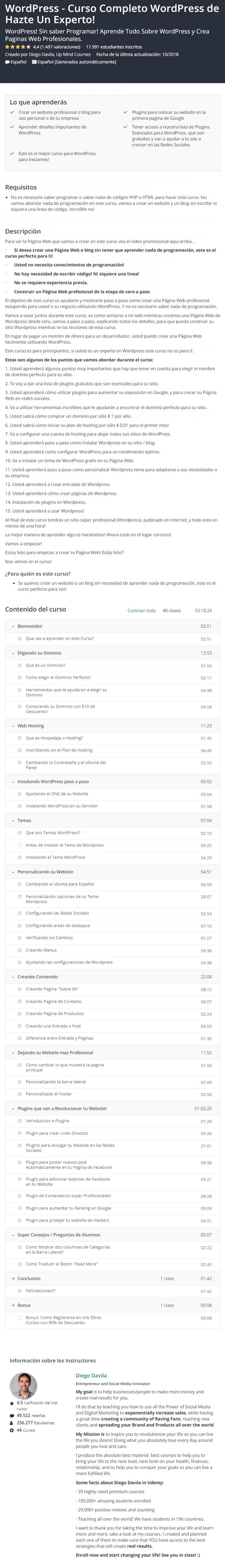 Curso Completo WordPress de Hazte Un