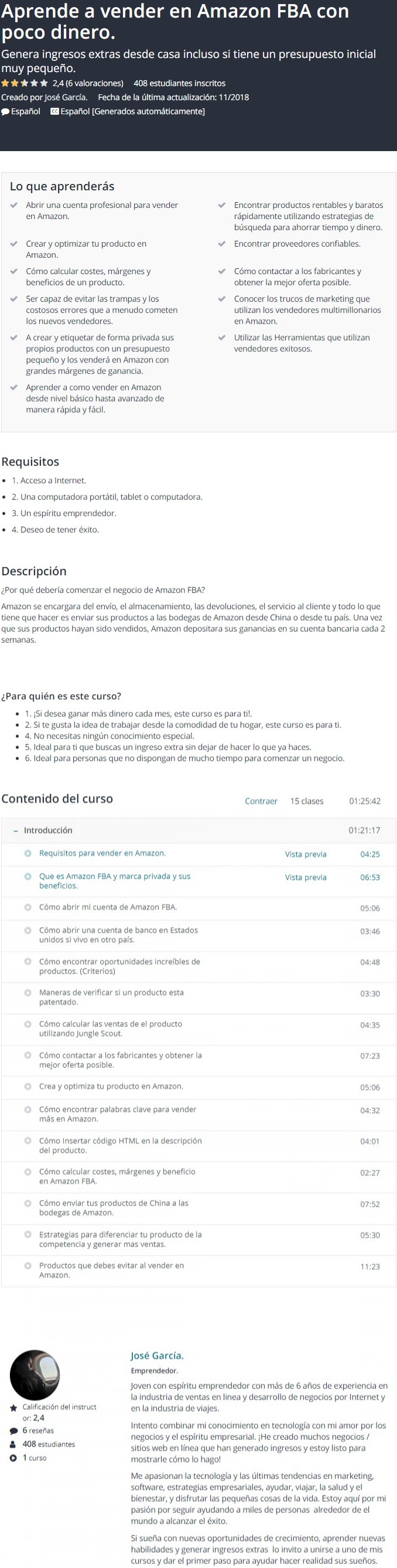 Aprende a Vender en Amazon FBA con Poco Dinero