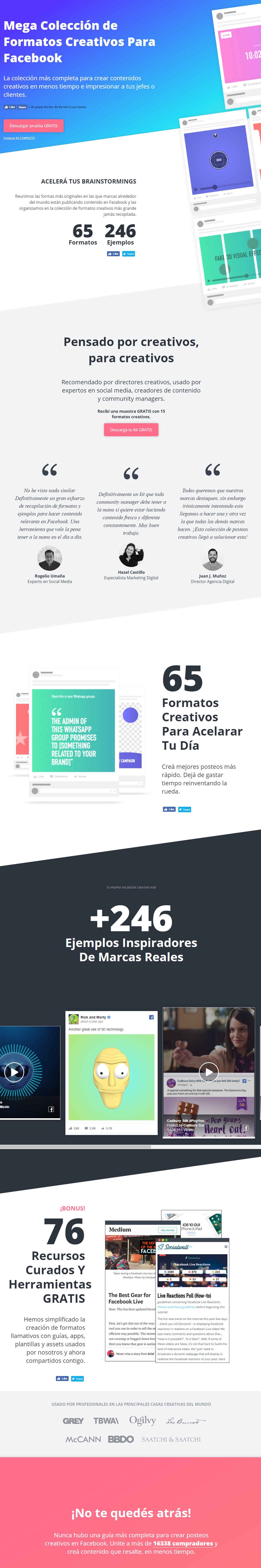 Capture Mega Colección de Formatos Creativos Para Facebook