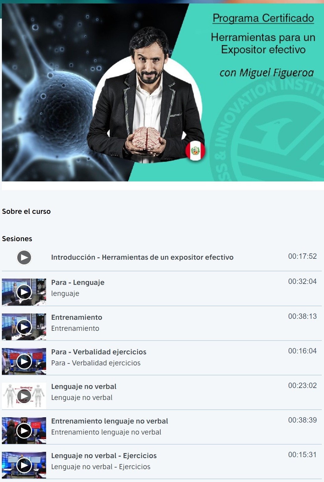 Programa Certificado Herramientas para un expositor efectivo 2