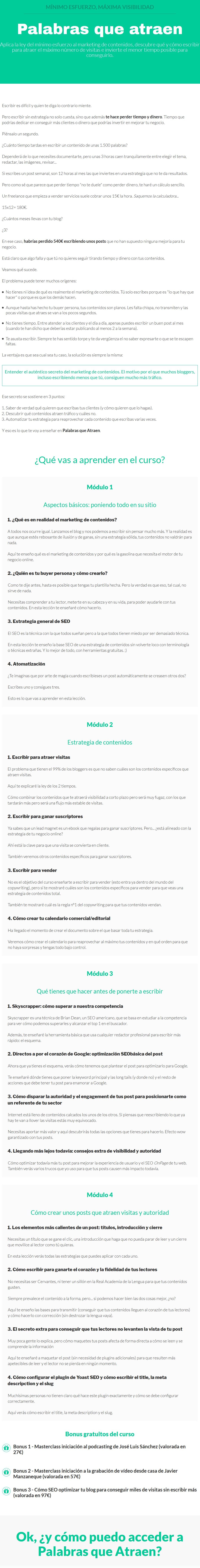palabras que atraen