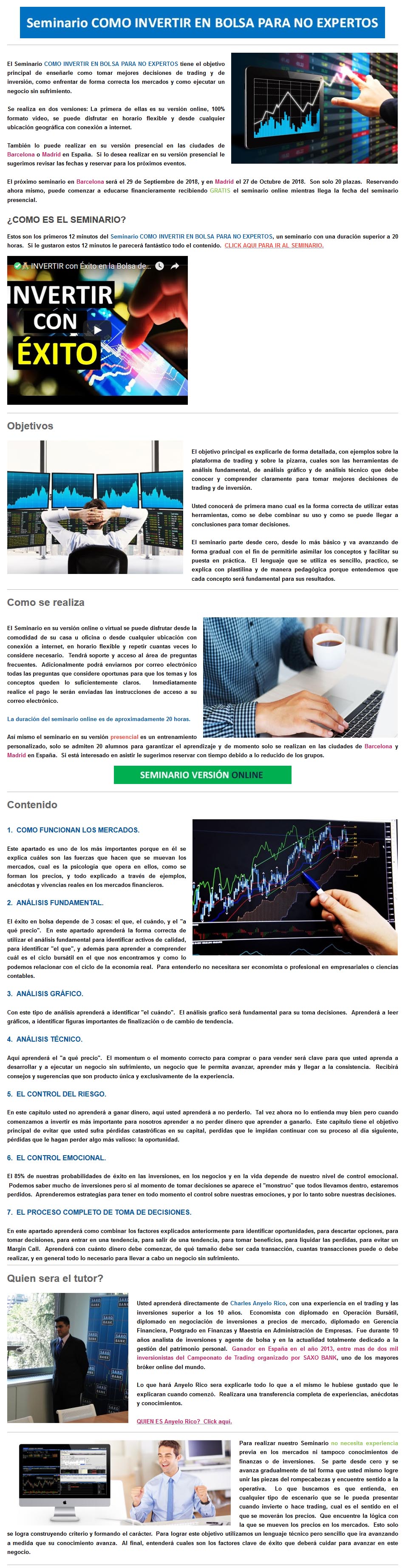 Seminario Cómo Invertir en Bolsa Para No Expertos 2 seminario como invertir en bolsa para no