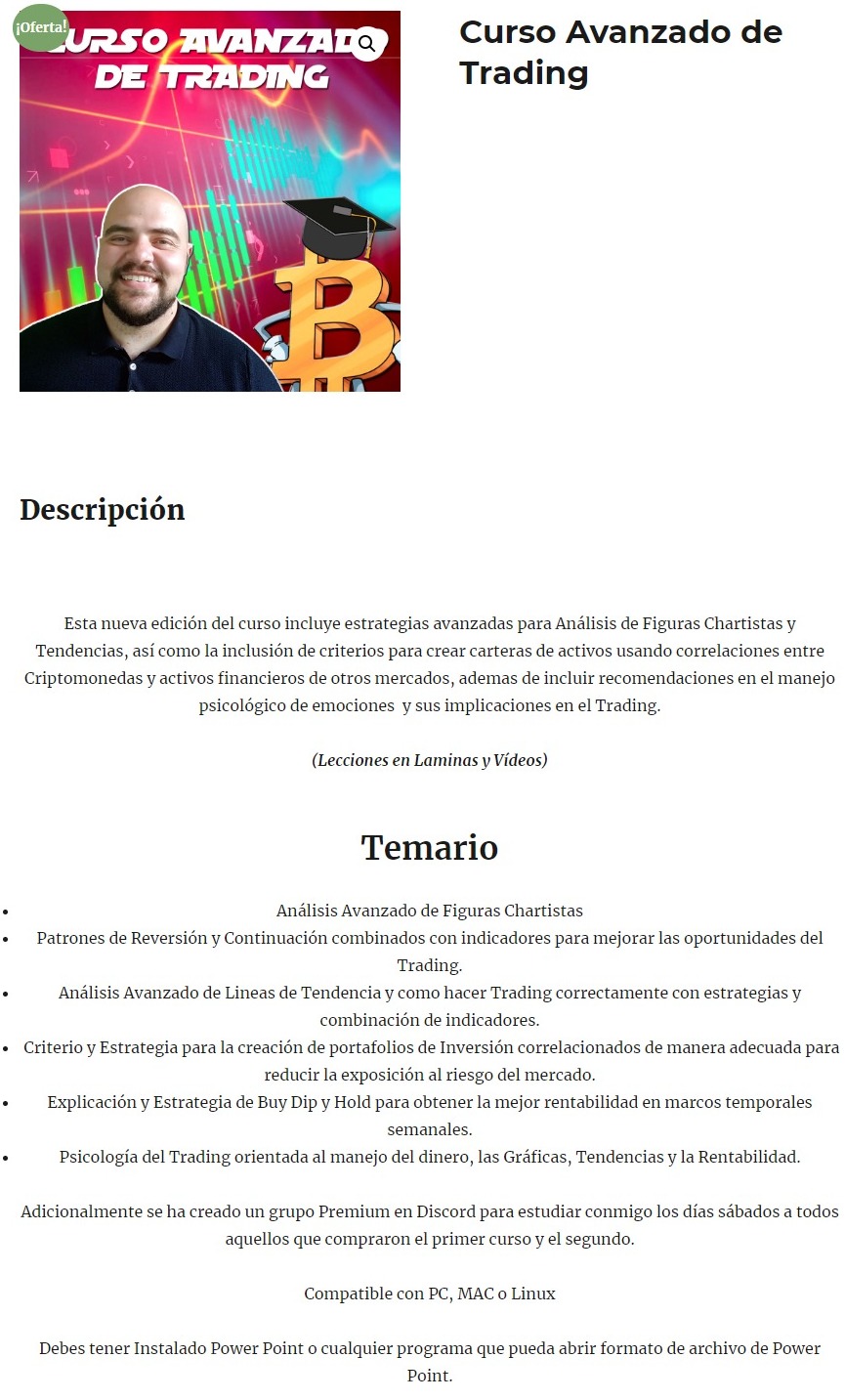 Curso Avanzado de Trading 2 Curso Avanzado de Trading