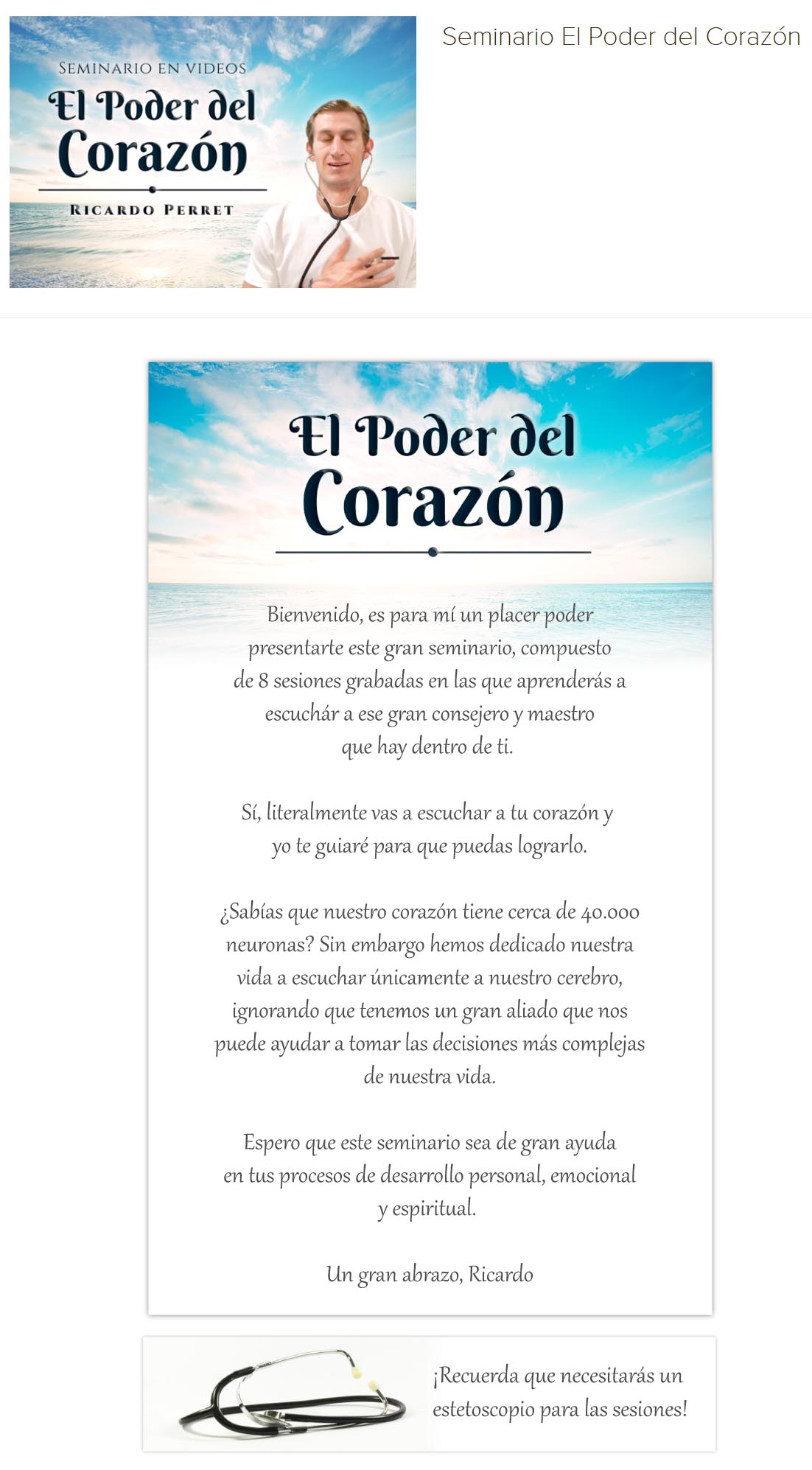 seminario el poder del corazon