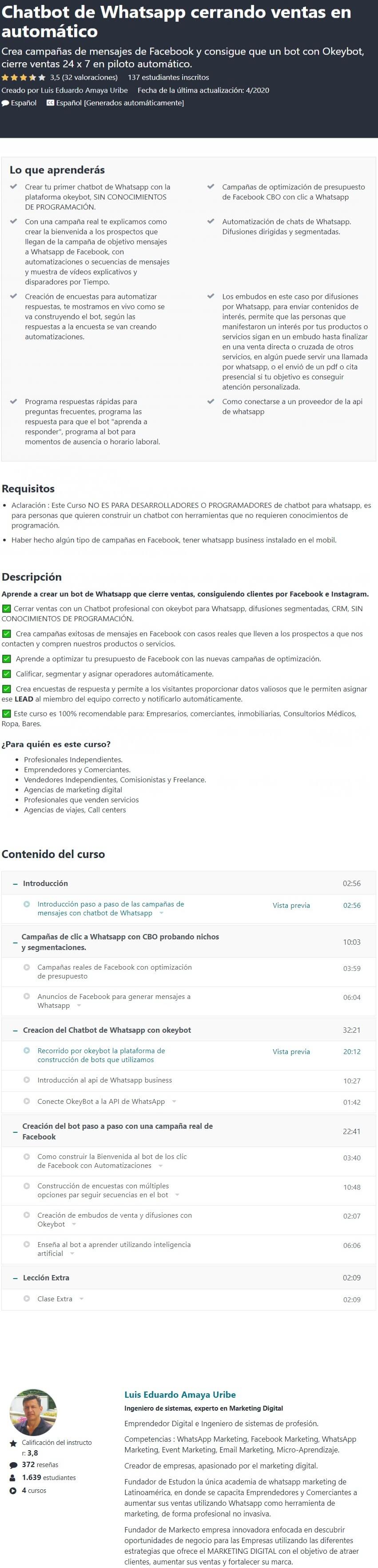 Chatbot de WhatsApp cerrando ventas en automático