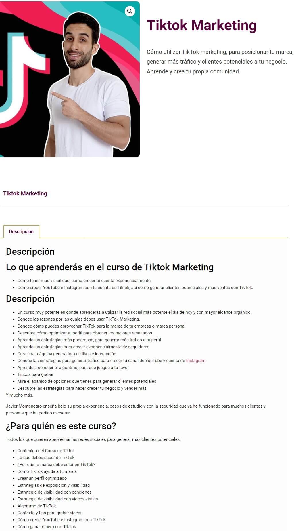 TikTok Marketing Más visibilidad tráfico y ventas