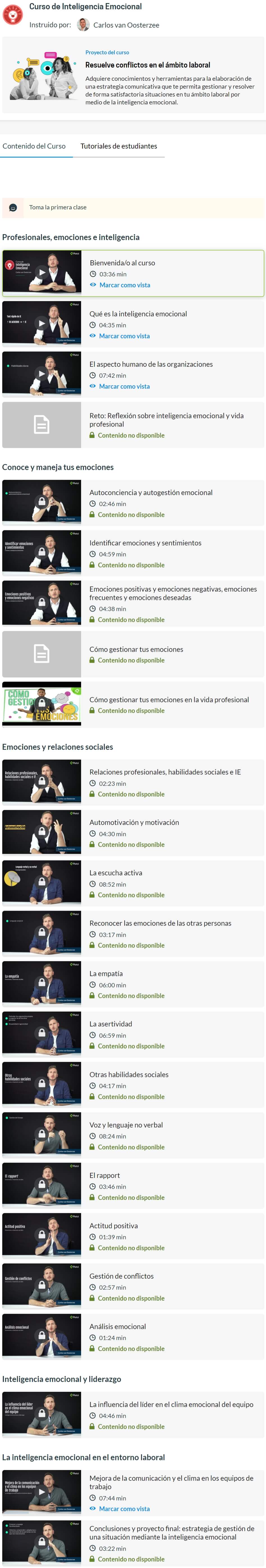 Curso de Inteligencia Emocional