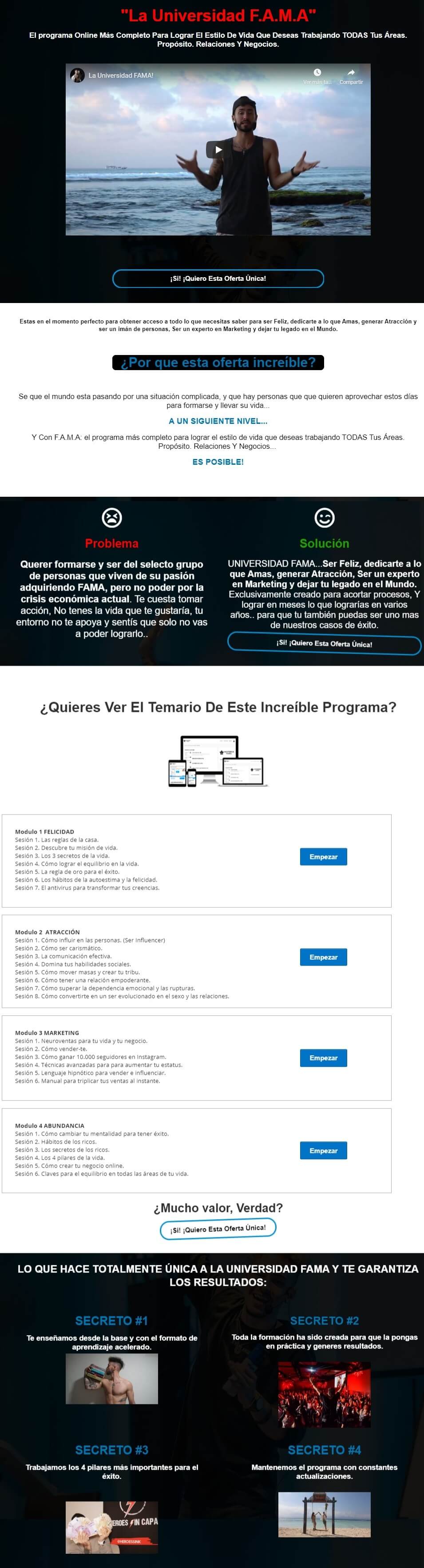 La Universidad F.A.M.A.