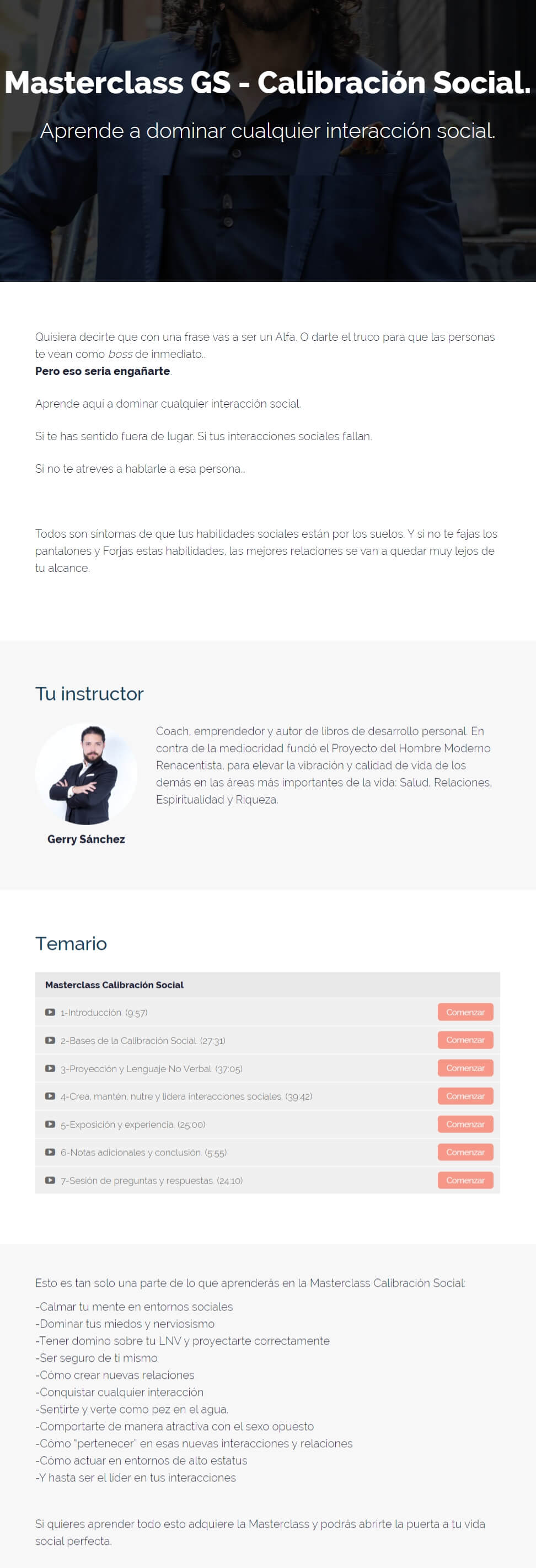 Masterclass GS Calibración Social
