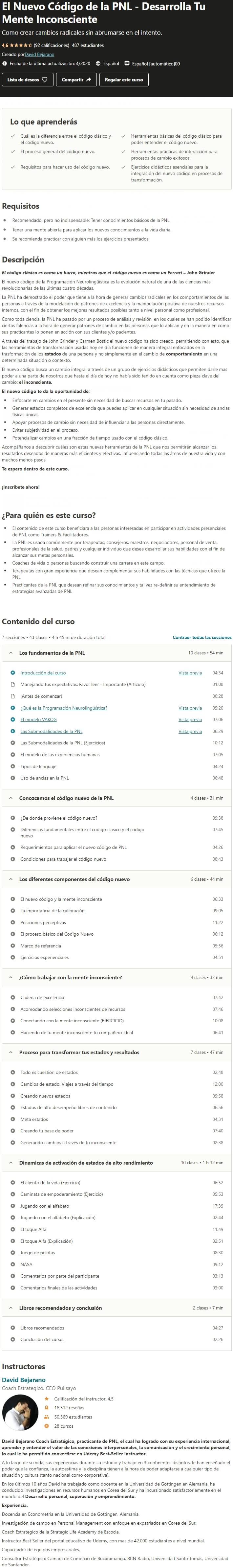 El Nuevo Código de la PNL Desarrolla Tu Mente Inconsciente