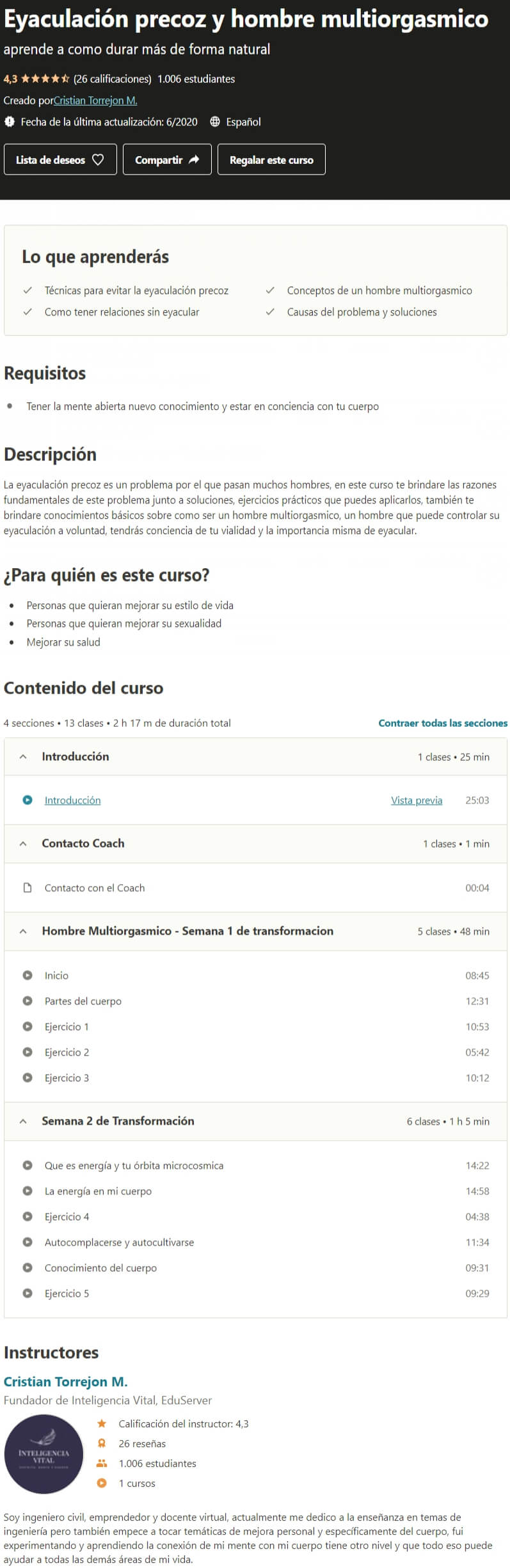 Eyaculación precoz y hombre multiorgasmico