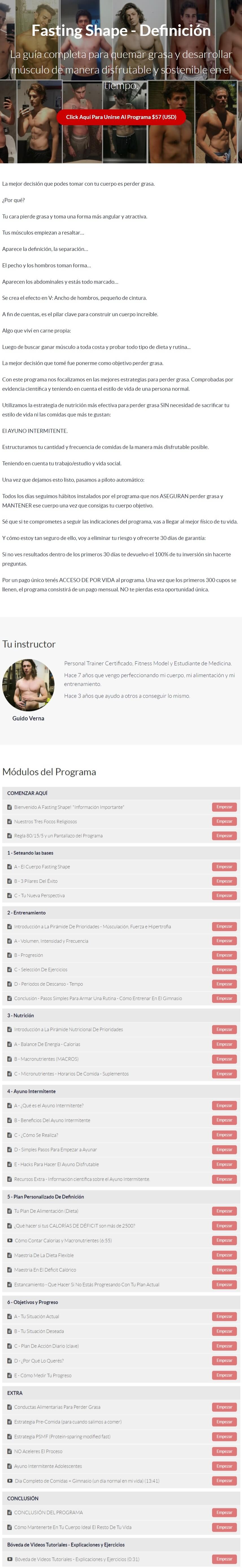 Fasting Shape Definición