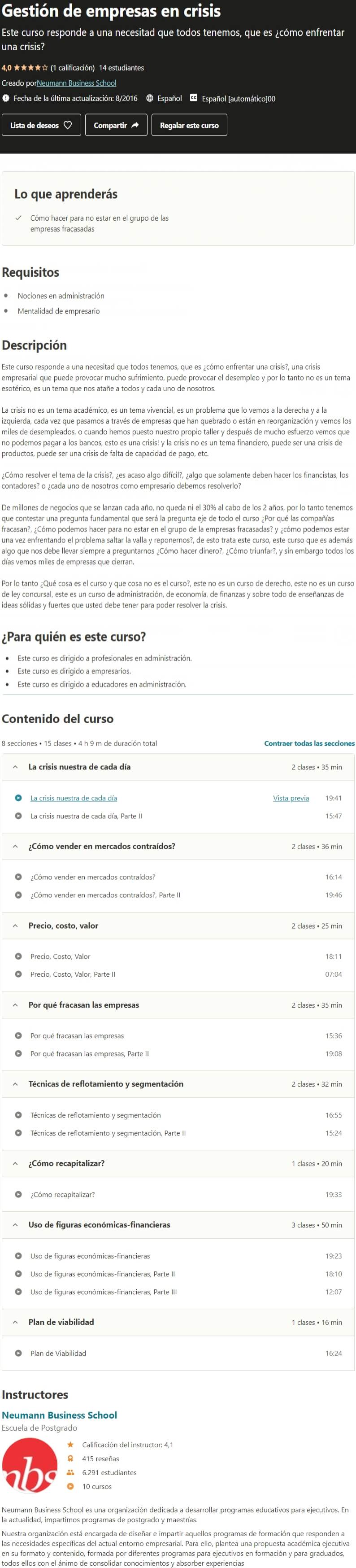 Gestión de Crisis Empresariales 2 Gestión de Crisis Empresariales
