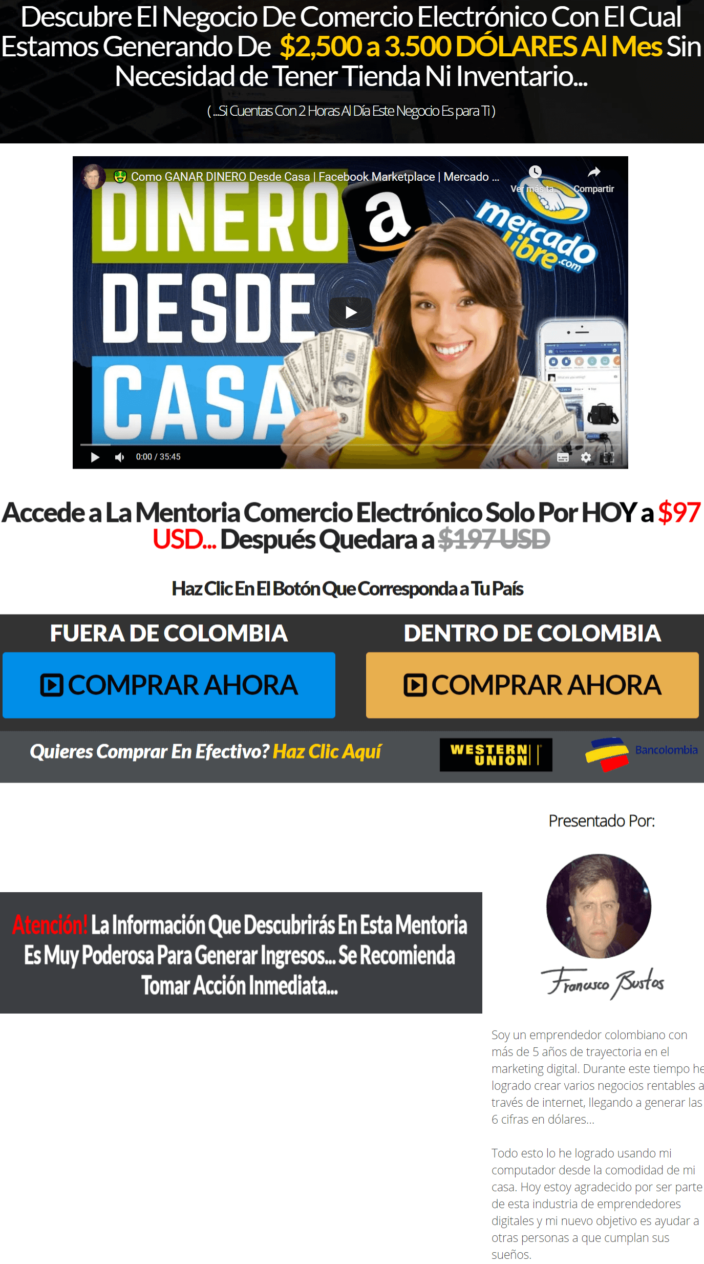 Mentoria Comercio Electronico Francisco Bustos