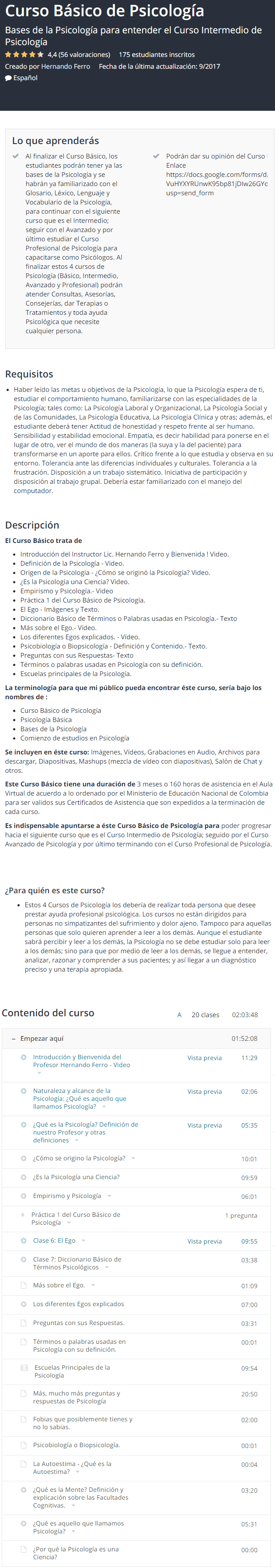 udemy curso basico de psicologia