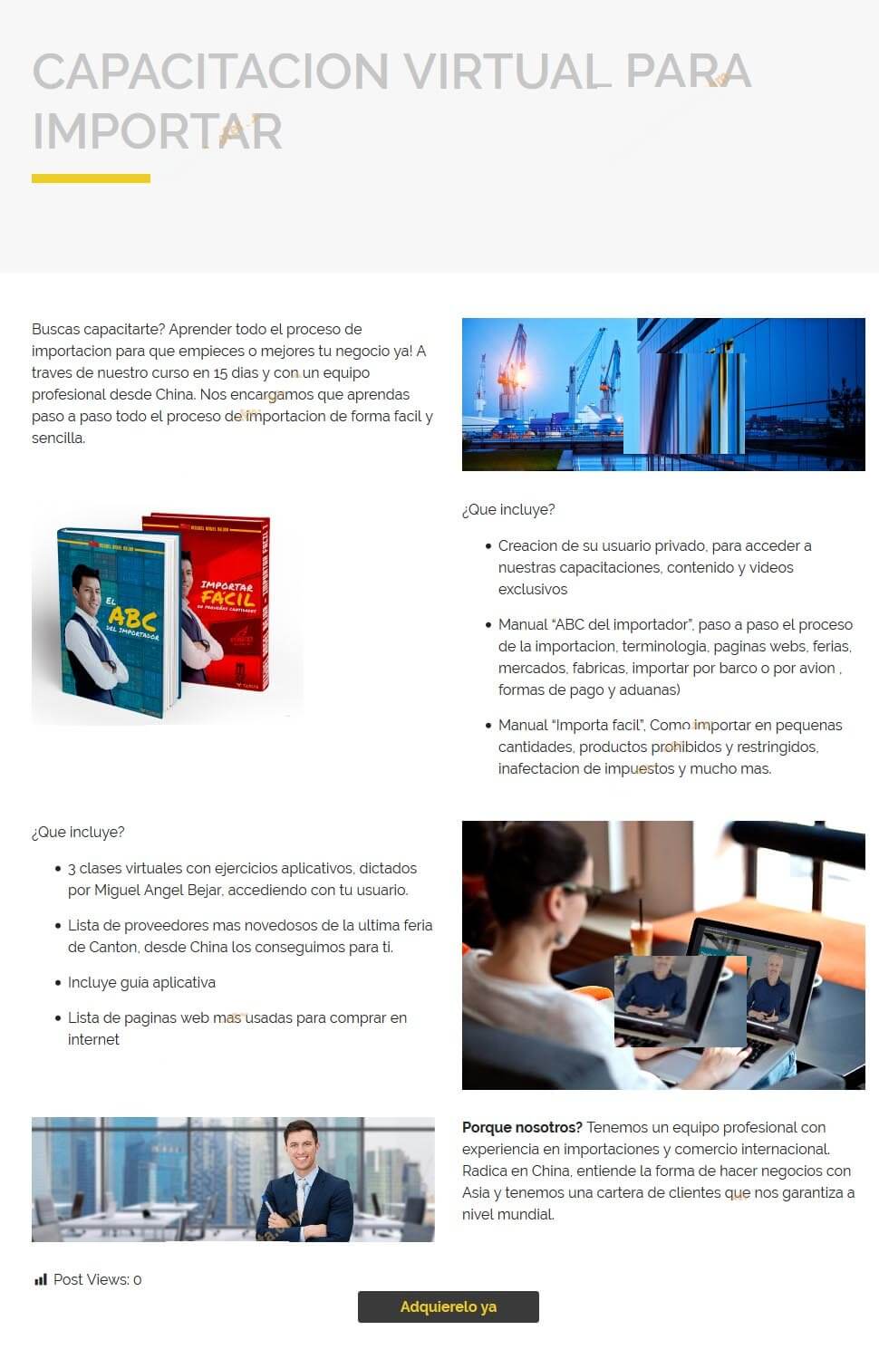 capacitacion virtual para importar