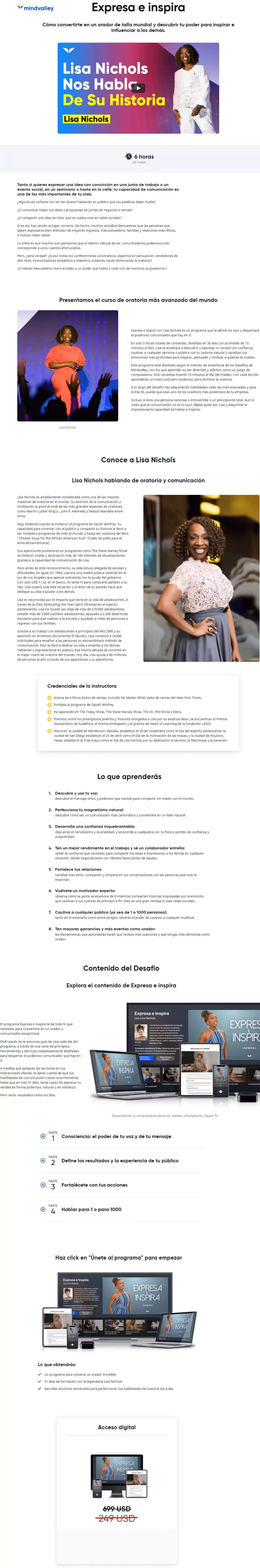 expresa e inspira lisa nichols de mindvalley