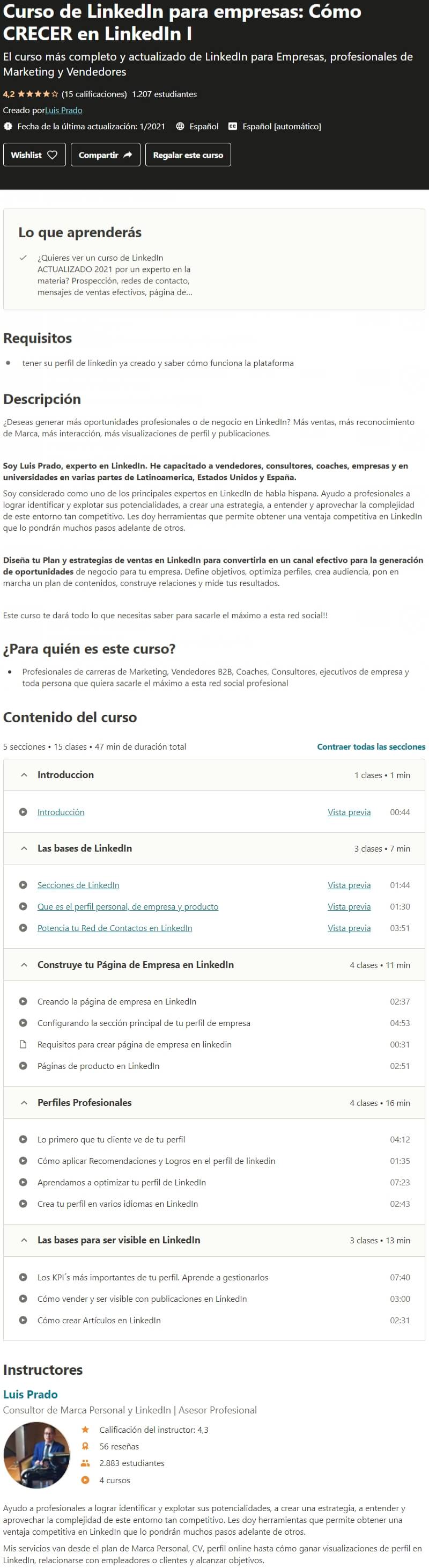 Curso de LinkedIn para empresas Como CRECER en LinkedIn I