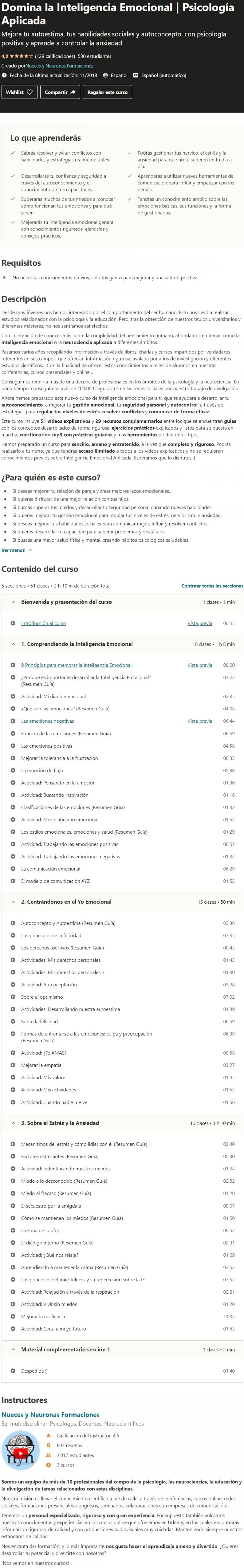 Domina la Inteligencia Emocional. Psicologia Aplicada