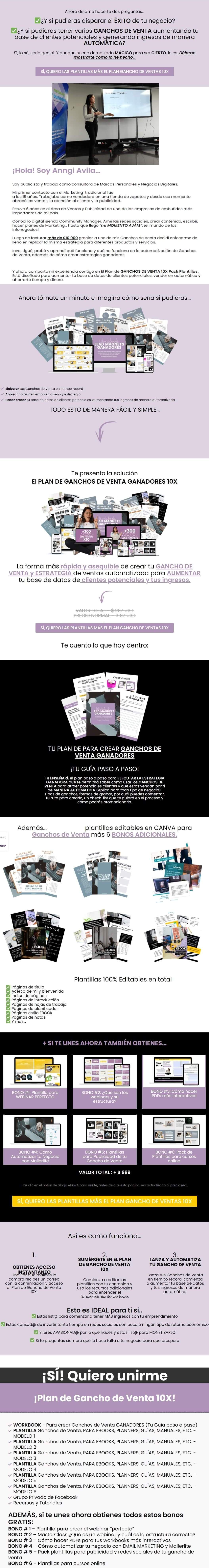 Plan de Ganchos de Venta 10X2
