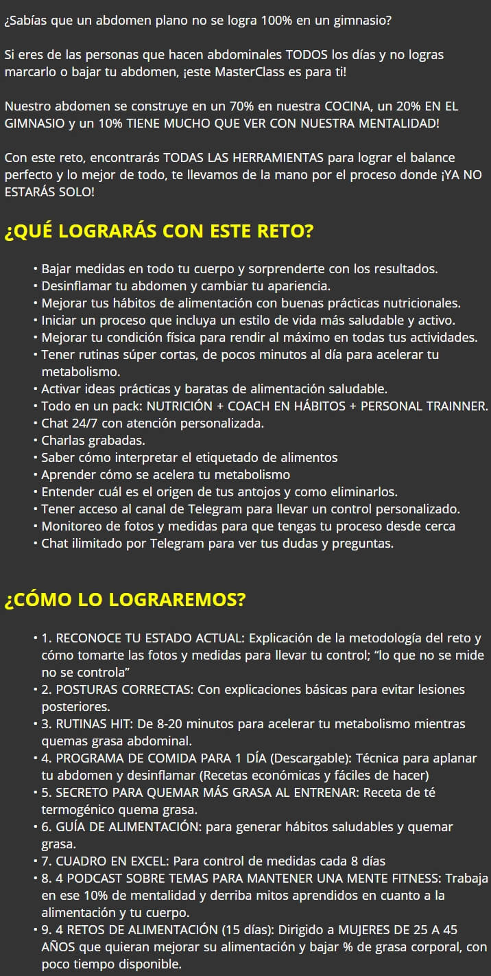 Abdomen Plano en 15 Dias 2