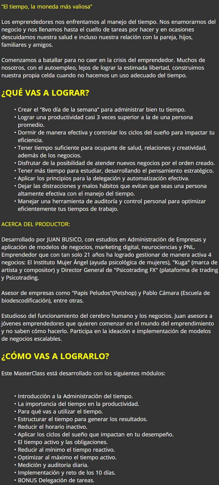 Administracion del Tiempo para Emprendedores 2