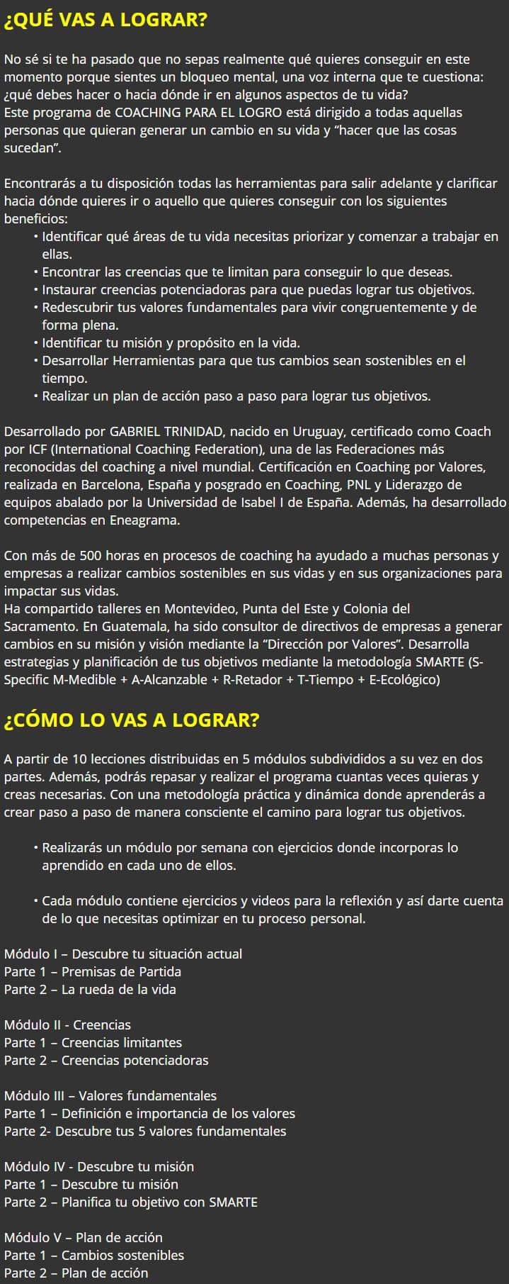 Coaching para el Logro