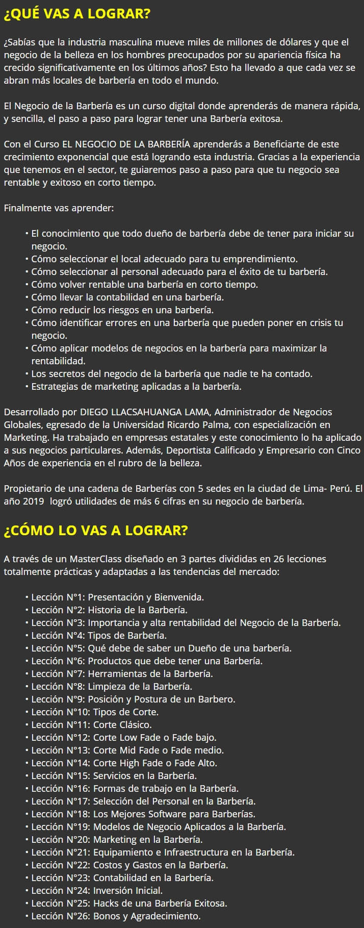 El Negocio de la Barberia 2