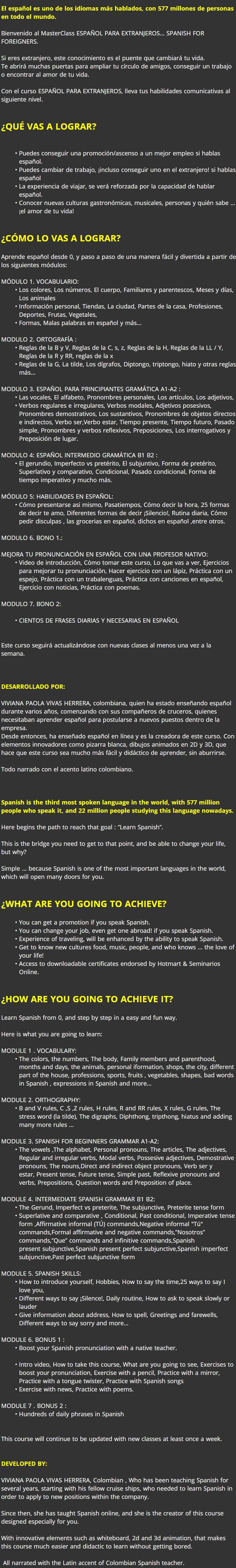 Espanol para Extranjeros Spanish for Foreigners 2