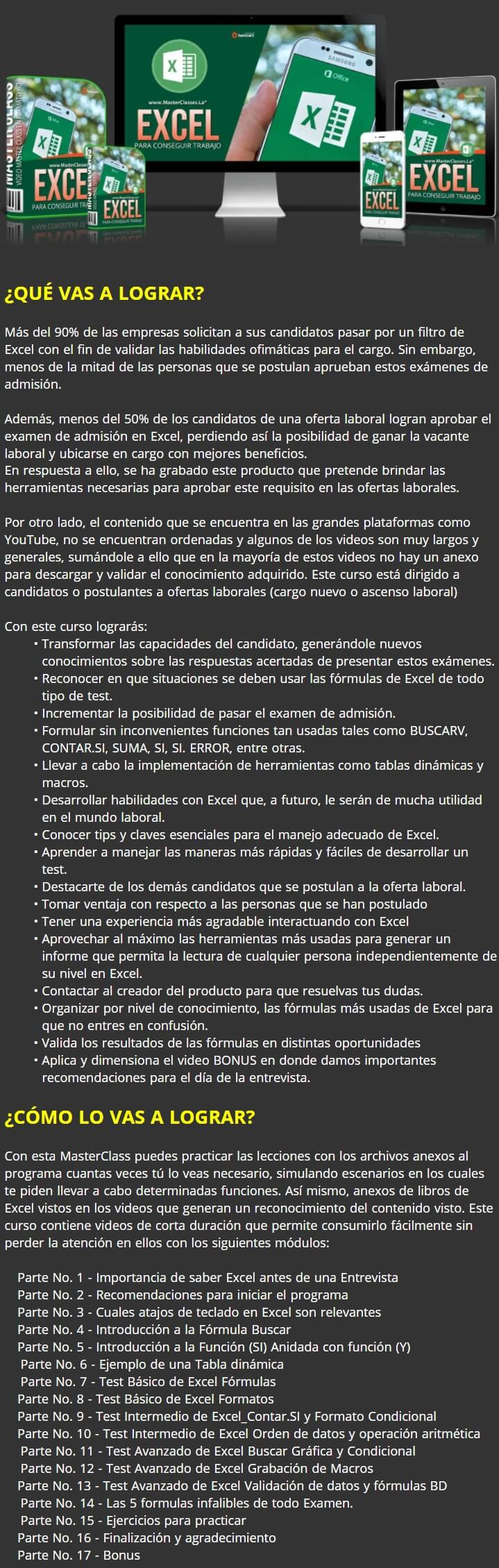 Excel para Conseguir Trabajo
