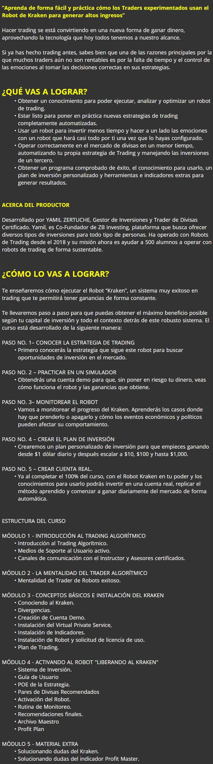 Kraken Robot de Trading 2