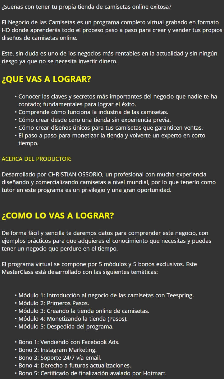 Tienda Online de Camisetas con Teespring 2