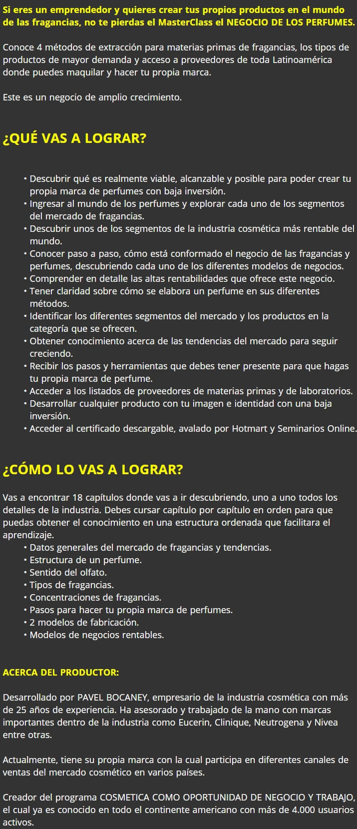 El Negocio de los Perfumes