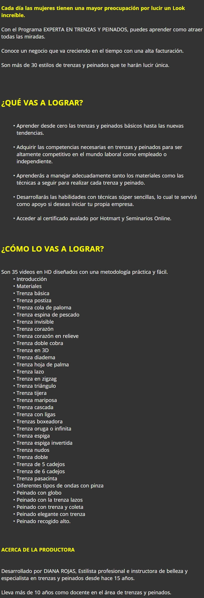 Experta en Trenzas y Peinados