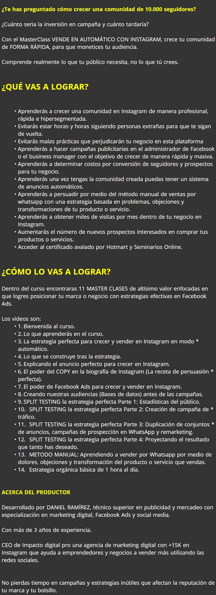 Vende en Automatico con Instagram
