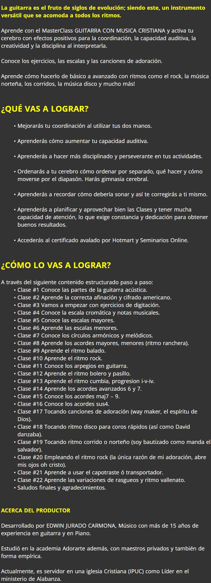 Aprende Guitarra con Musica Cristiana