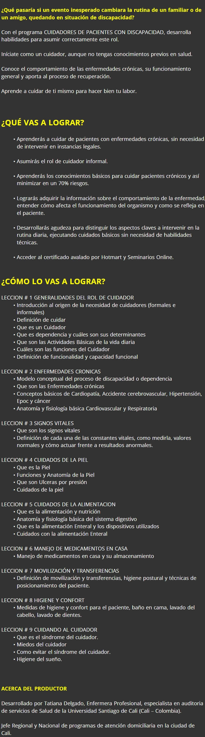 Cuidadores de Pacientes con Discapacidad