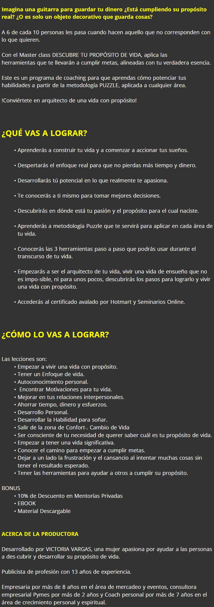 Descubre tu Proposito de Vida