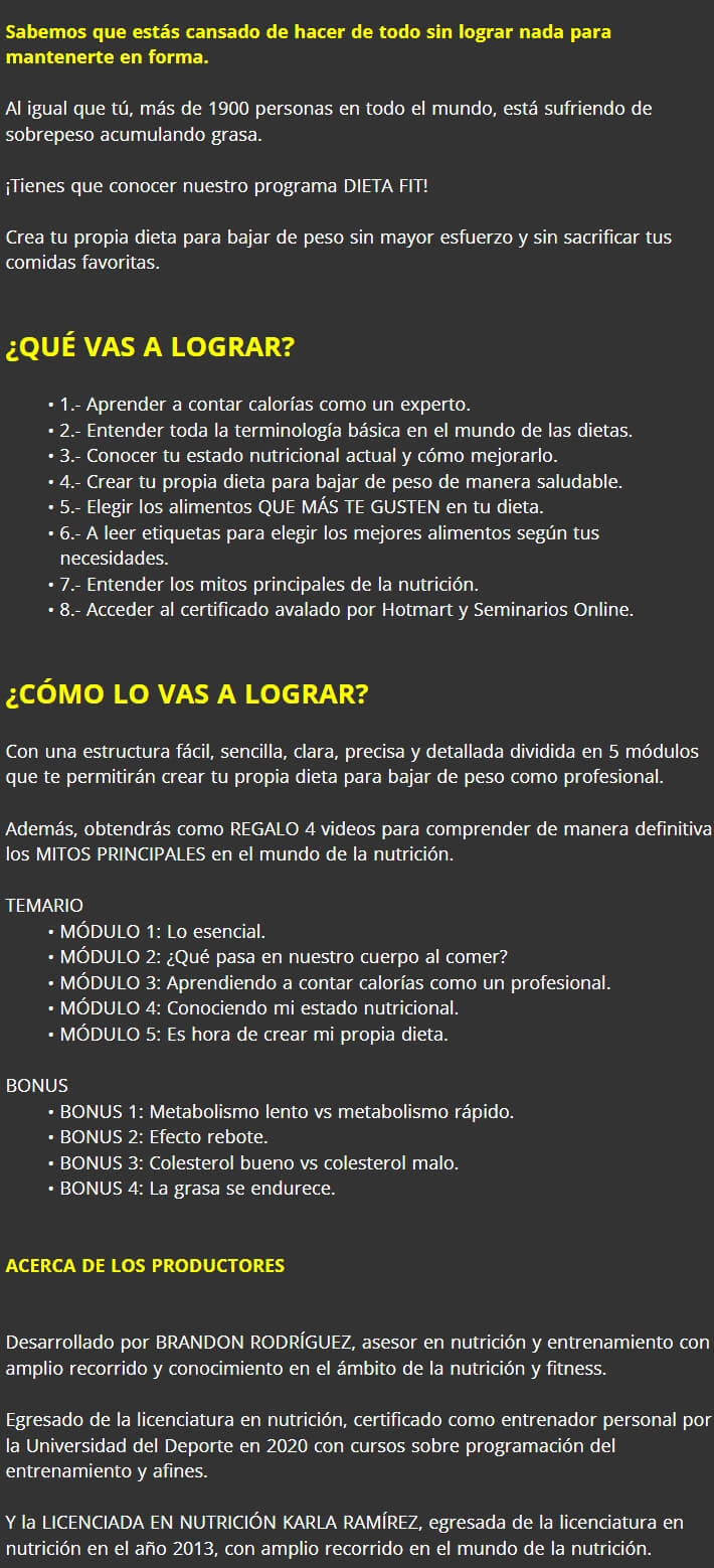 Dieta Fit