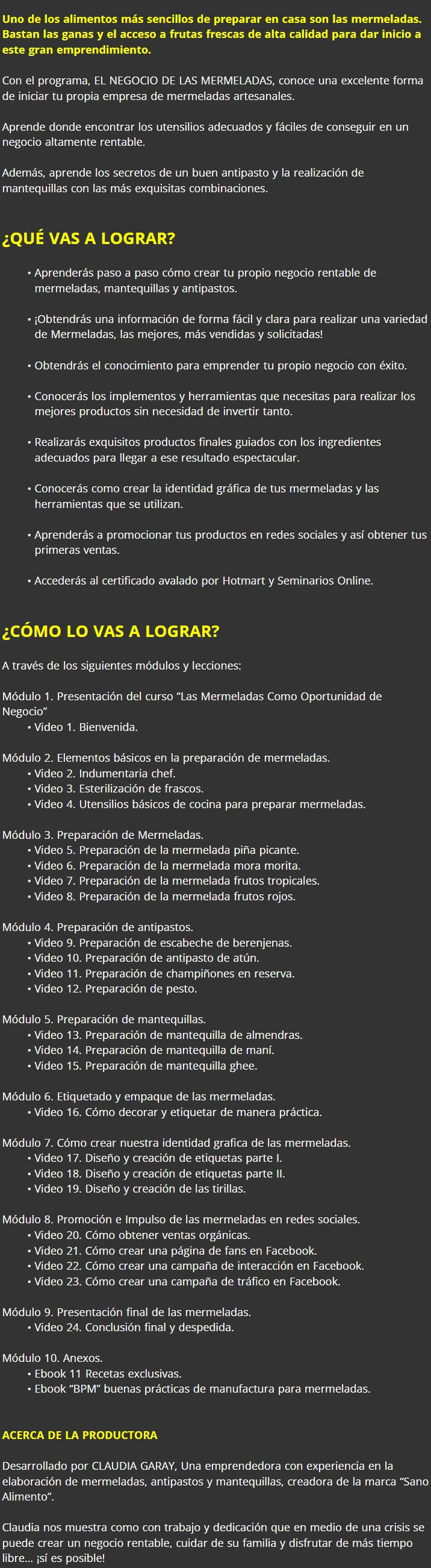 El Negocio de las Mermeladas