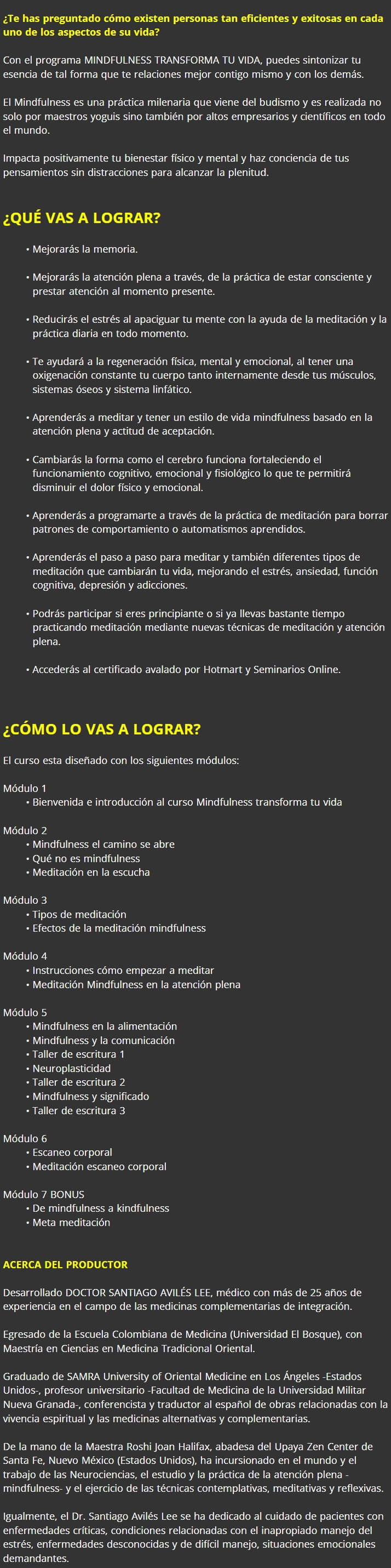 Mindfulness Transforma tu Vida
